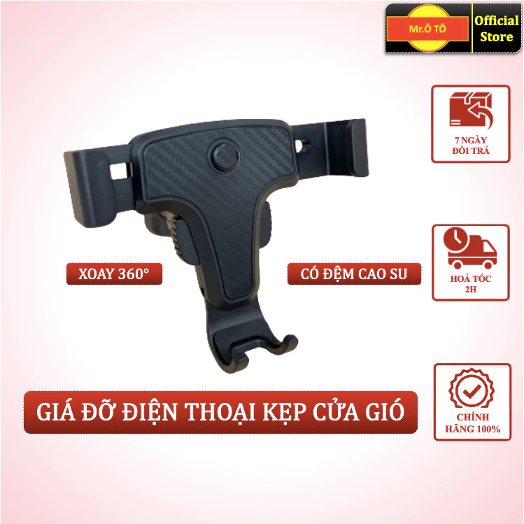 Giá đỡ điện thoại kẹp cửa gió điều hoà xoay 360 độ Mr Ô Tô