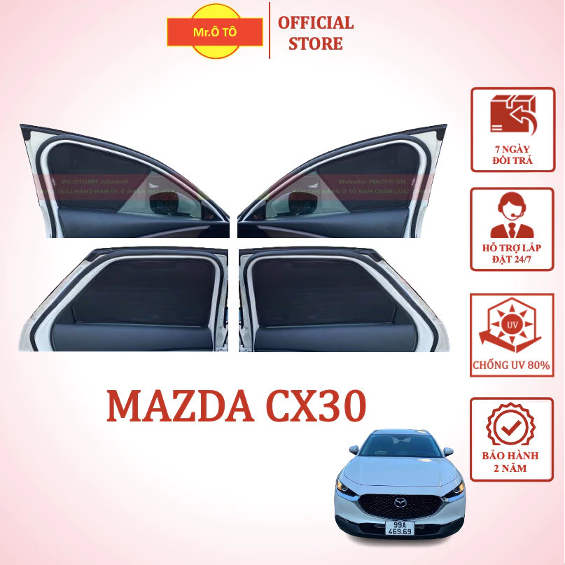 Rèm Che Nắng chống UV Xe Mazda CX30 -chống UV - Loại 1 Mr Ô Tô - Bảo hành 2 năm