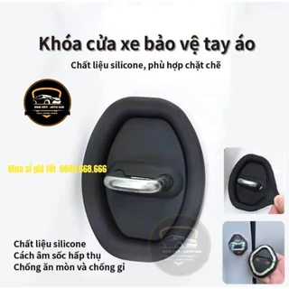 1 Miếng đệm silicon bảo vệ chốt khoá cửa chống sốc tránh làm hỏng cửa xe hiệu quả - 2 màu lựa chọn