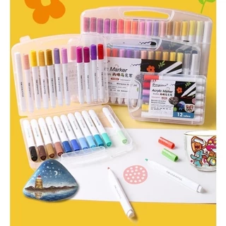 Bút Màu Acrylic Marker  Chống Nước Vẽ Được Trên Nhiều Chất Liệu - Đồ Chơi Mỹ Thuật Cao Cấp