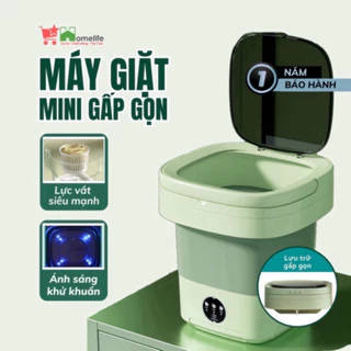 Máy Giặt Mini Gấp Gọn SUMI - Máy Giặt Tất, Đồ Lót, Đồ Cho Bé Khử Khuẩn Bằng Ánh Sáng Xanh Công Suất 36W