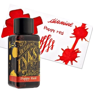 Lọ mực bút máy Diamine  Anh Quốc, Lọ Mực Diamine Poppy Red 30ml