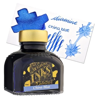 Lọ mực bút máy Diamine  Anh Quốc, Lọ Mực Diamine China Blue 80ml