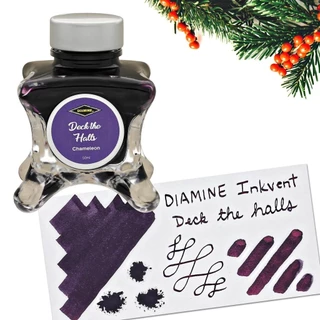 Lọ mực bút máy Diamine  Anh Quốc, Lọ Mực Diamine Inkvent Green Edition Deck the Halls Chameleon 50ml