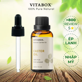 Dầu Thầu Dầu (Dầu Castor) ép lạnh VITABOX - 100% thiên nhiên nguyên chất - pure natural carrier oil