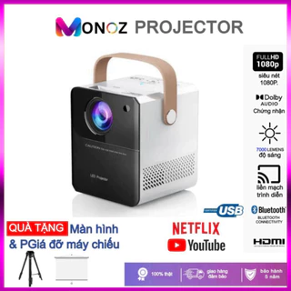 [BÁN HÀNG FLASH] Máy chiếu  Android LENS Y8 PRO Mini 6500 Lumens HD 1080P 4K WiFi LED Projector.