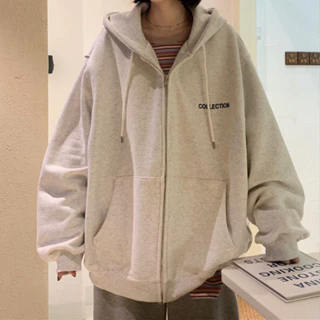 Áo khoác nữ form rộng hoodie zip, áo hoodie nữ khoác ngoài kéo khóa zip nỉ bông mùa đông hàn quốc unisex 2023 hottrend