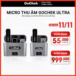 Micro thu âm không dây GoChek kèm Dock sạc lọc tạp âm khi live/quay video/ ghi âm cho điện thoại/máy tính GC-C/D ULTRA -