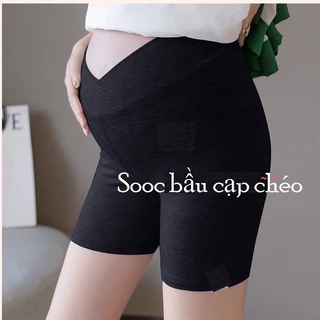 Quần Bầu Sooc,Quần Đùi Bầu Cạp Chéo Tiện Lợi QD34