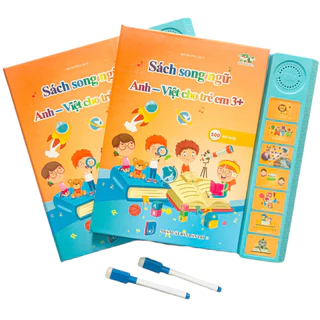 [2 LỰA CHỌN] Sách Nói Điện Tử Song Ngữ Anh- Việt Giúp Trẻ Học Tốt Tiếng Anh- Cho Bé Từ 1- 7 Tuổi (Có kèm pin)