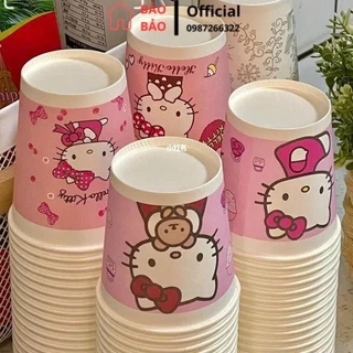 SET 50 Cốc Giấy Hello Kitty Mix Hình Cực Yêu  [BBH90]