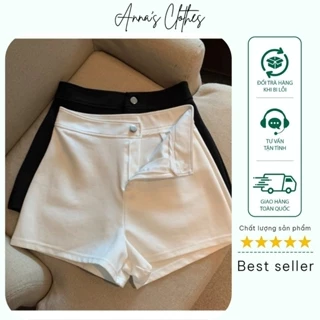 Quần short đùi nữ Annas Clothes cạp cao lưng cao co dãn 4 chiều - Quần đùi cạp khoá tôn dáng cho nữ full size