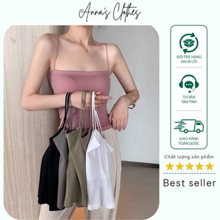 Áo Bra Nữ 2 Dây Mảnh Dáng Lửng Có Đệm Ngực Annas clothes chất cotton thoáng mát free size