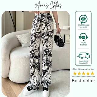 Quần lụa ống suống Annas CLothes họa tiết tiết đa dạng mềm mát full size