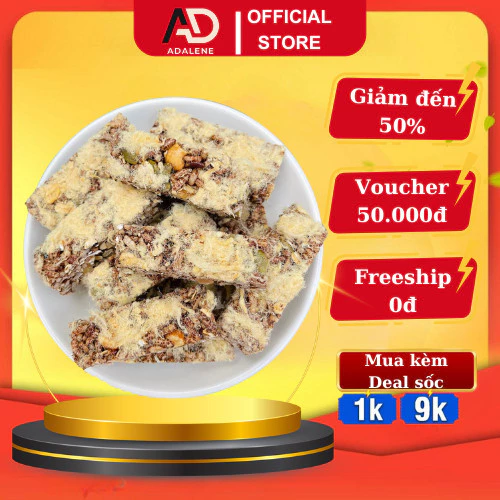 500g Thanh Gạo Lứt Hạt Dinh Dưỡng Chà Bông, Rong Biển - Thanh Granola Ăn kiêng, Giảm Cân