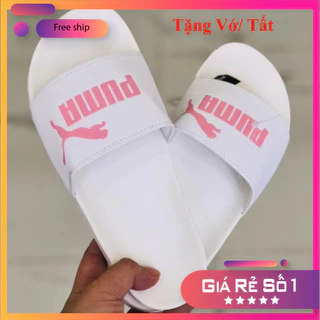 Dép unisex PM ❤️TẶNG VỚ❤️ dép mlb bóng chày quai ngang thể thao nữ in PM nhiều màu