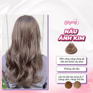 Thuốc Nhuộm Tóc Màu NÂU ÁNH KIM Không Tẩy | Chenglovehair, Chenglovehairs