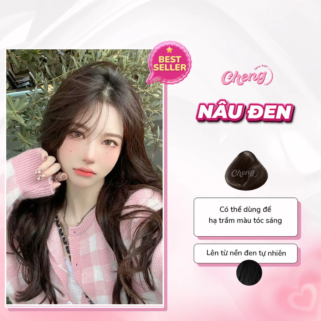 Thuốc Nhuộm Tóc Màu NÂU ĐEN Không Tẩy | Chenglovehair, Chenglovehairs