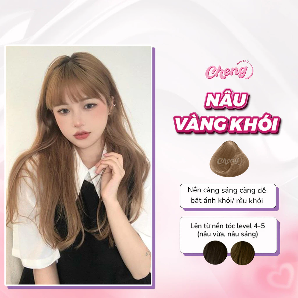 Thuốc Nhuộm Màu NÂU VÀNG ÁNH KHÓI Không Tẩy | Chenglovehair, Chenglovehairs