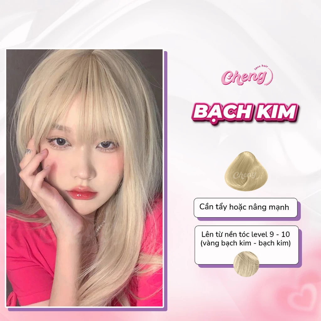 Thuốc Nhuộm Tóc Màu BẠCH KIM cần Tẩy | Chenglovehair, Chenglovehairs