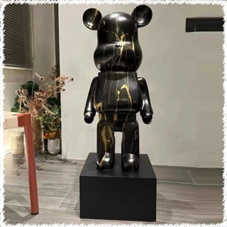 Gấu BearBrick, tượng gấu BearBrick trơn loang đen,kt 80cm,trang trí decor nhà cửa,sang chảnh,đẹp,giá rẻ,quà tặng ý nghĩa