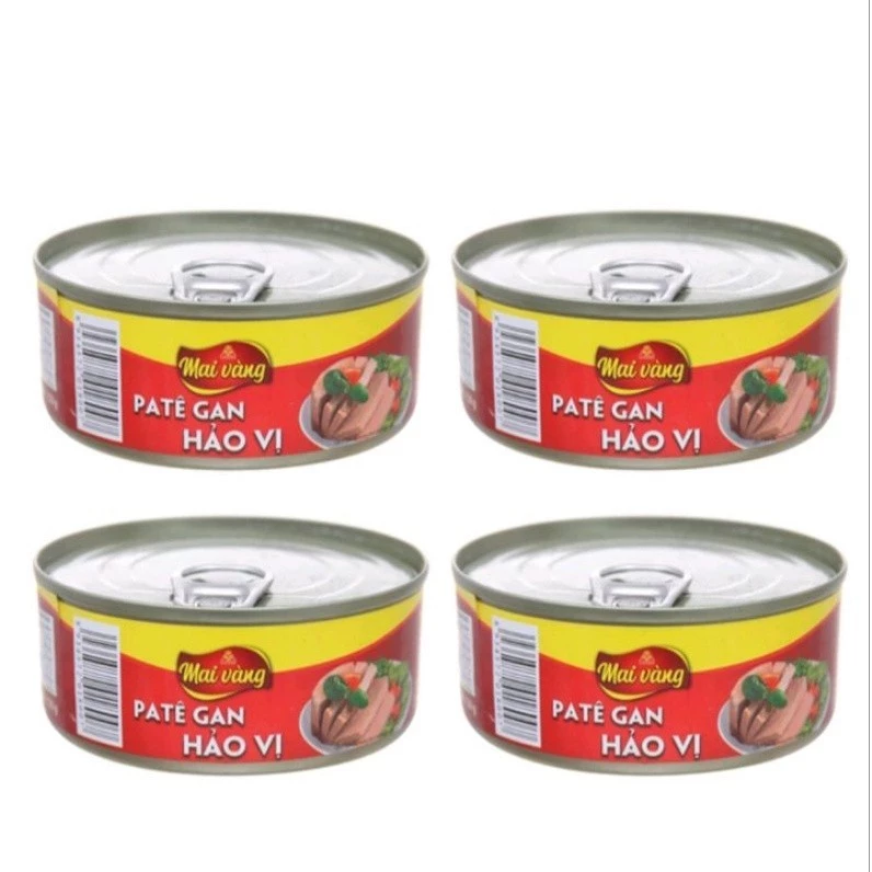 Vissan Combo 4 Lon Pate Gan Hảo Vị Mai Vàng 4x150g Date 2029- V22