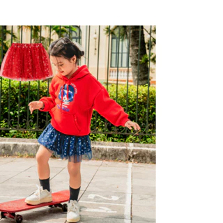 Chân váy phối voan bé gái Rabity x ELLE Kids - designed in Paris phong cách thời trang Pháp 83030