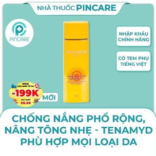 Huyết thanh chống nắng TENAMYD Aqua Sun Serum SPF50/PA+++ 70ml (trắng da) - Hàng chính hãng - Nhà thuốc PinCare