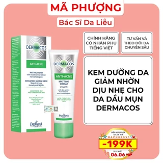 Kem dưỡng Giảm nhờn dịu nhẹ da dầu mụn Dermacos Farmona Anti Acne Matti - Bác Sĩ Mã Phượng