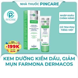 Kem dưỡng Farmona Dermacos Anti Acne Matting Cream 50ml giảm bóng nhờn ngừa mụn - Hàng chính hãng - Nhà thuốc PinCare