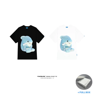 Áo thun PLEASURE Collab Shark Tee Cotton 100% Unisex Nam Nữ Form Rộng Tay Lỡ Oversize Local Brand