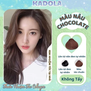 Thuốc Nhuộm Tóc Màu Nâu Chocolate Tặng Kèm Phụ Kiện - Thuốc Nhuộm Tóc Kadola Siêu Dưỡng