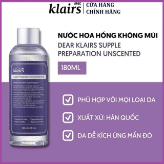 [Chính hãng] Toner dưỡng ẩm, Nước cân bằng da Klairs 180ml .