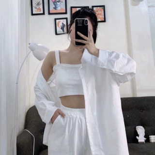 Áo 2 dây bản to, croptop 2 dây chất thun màu trơn cho nữ, thoáng mát A02 Lila Fashion