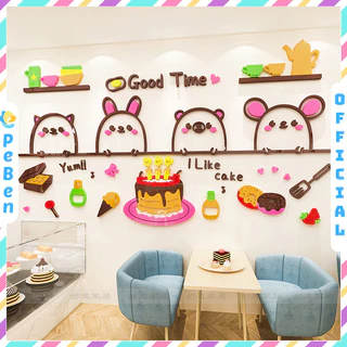 Tranh mica EPeBen dán tường nổi 3d hình Làm Bánh Ngọt, Cooking trang trí Cửa hàng Bánh Ngọt, Nhà Hàng, Quán ăn