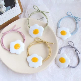 🎀 yakult 🎀Dây buộc tóc cao su co giãn hình quả trứng kiểu Hàn Quốc xinh xắn trẻ trung dành cho nữ