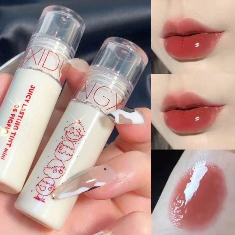 🎀 yakult 🎀Son bóng mini MENGXIDUO 3D hương trái cây chống nước lâu trôin