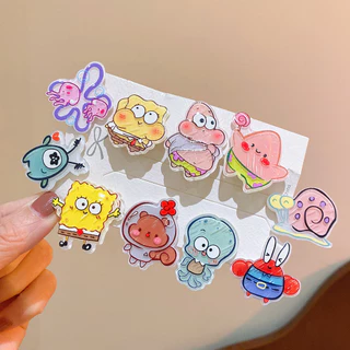 🎀 yakult 🎀Kẹp Tóc Hình Spongebob Bằng Acrylic Xinh Xắn Cho Nữ