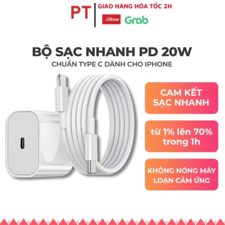 Bộ Sạc Nhanh PD 20W  Bản Cao Cấp Tích Hợp Chế Độ Sạc Thông Minh, Không Nóng Máy ,An Toàn bảo hành 12 tháng PHATTECH