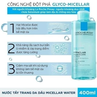 [ Chính Hãng 100%] Nước tẩy trang La Roche-Posay sản xuất tại Pháp giúp làm sạch da dành cho da dầu và da nhạy cảm 400ml