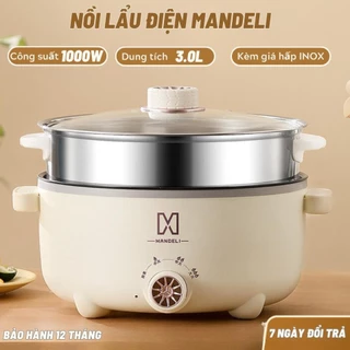 NỒI LẨU ĐIỆN ĐA NĂNG 2 TẦNG CÓ HẤP CÔNG SUẤT 1000W, NỒI LẨU ĐIỆN MINI CÓ HẤP GIÁ CỰC HẤP DẪN