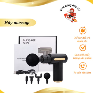 Máy Massage Cầm Tay Mini, Súng Massage Cầm Tay Mini Toàn Thân 6 Cấp Độ Chuyên Sâu Đa Năng