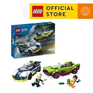 LEGO CITY 60415 Đồ chơi lắp ráp Xe cảnh sát truy đuổi tội phạm (213 chi tiết)