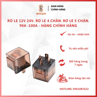 Rơ le 12v 24v. Rơ le 4 chân. Rơ le 5 chân. 90A -100A