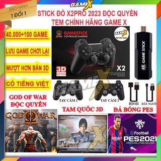 [Chính Hãng] Game Stick 4k Đỏ X2Pro Mới, 41000+ game psp, ps1, 3d,... máy chơi game cầm tay 4 nút giá rẻ