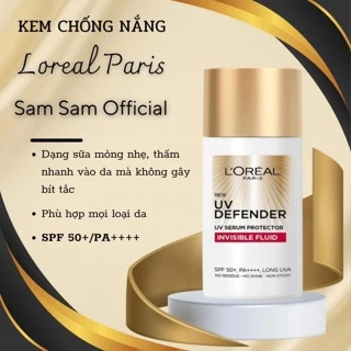 Kem chống nắng L'Oreal Paris UV Defender  SPF 50++ 50ML  bảo vệ da, dưỡng trắng giảm thâm nám  -  Samsam officiall