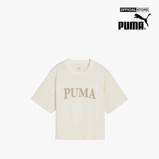 PUMA - Áo thun nữ cổ tròn tay ngắn phom lửng Squad 677903-87