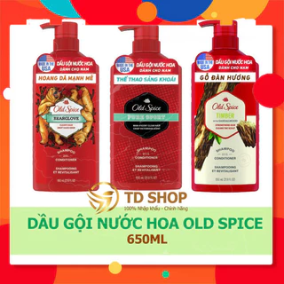 [sp mới 2024] (Hữu cơ thảo dược) [NK Mỹ] Dầu Gội OLD SPICE 2in1 Hương Nước Hoa Cho Nam Chai 650 ML