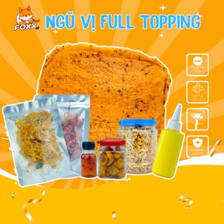 Bánh Tráng Phơi Sương Dẻo Tôm - Combo Ngũ Vị Full Topping - Fox Food Official