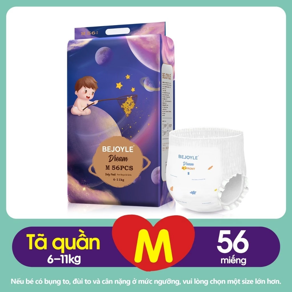 Bỉm Tã Dán/Quần Bejoyle Cao Cấp Tã Dán Sơ Sinh Cho Bé Trẻ Em Đủ Size NB50/S60/M56/L52/XL48/XXL44/XXXL40/XXXXL38